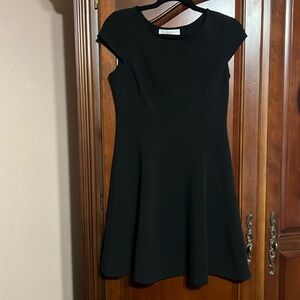 LOFT black cap sleeves fit and flare dress Size 2